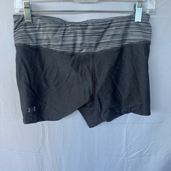 Under Armour HeatGear Women’s Gray/Black/3” Shorty Shorts Sz Medium‎ - Picture 1 of 7
